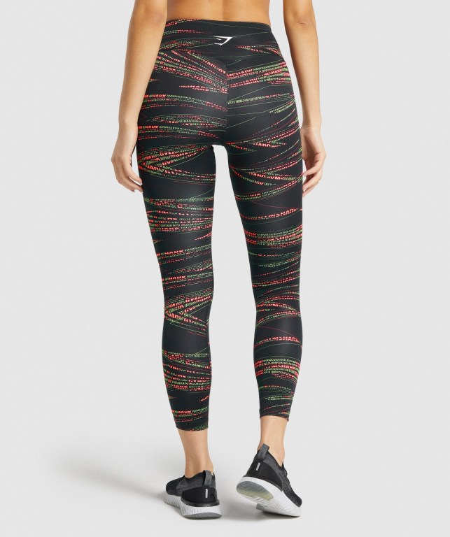 Gymshark Zone Graphic High Waisted Women's Leggings Black | UAE-86LETI