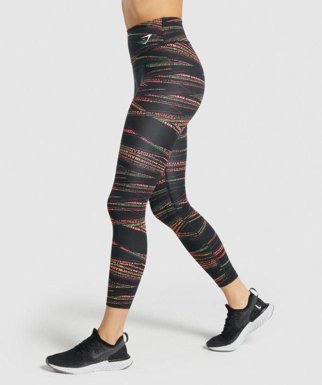 Gymshark Zone Graphic High Waisted Women's Leggings Black | UAE-86LETI